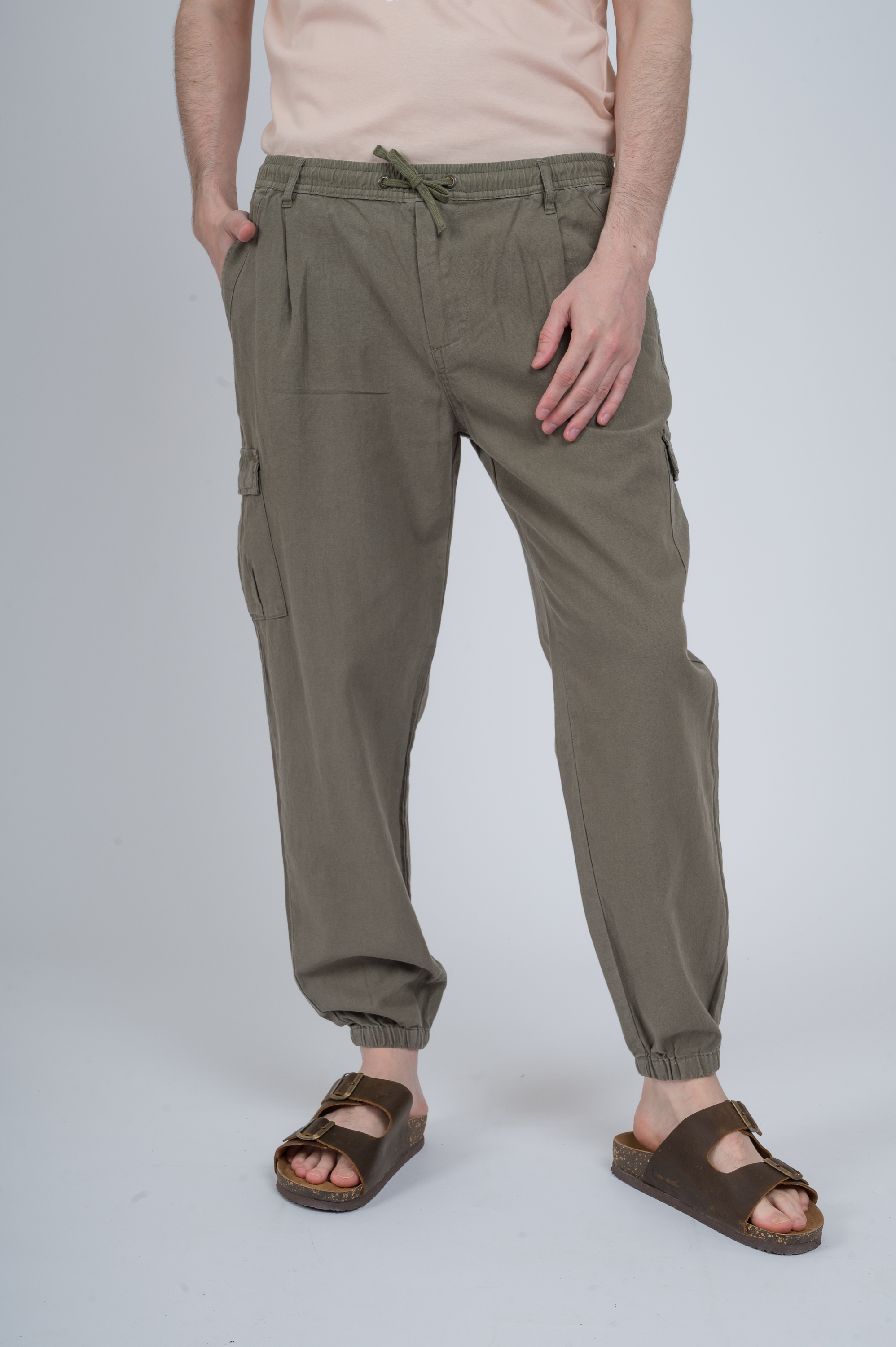 Pantalon Cargo Lino